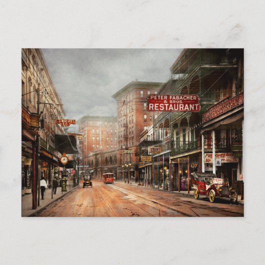 Stad - New Orleans - Kijk naar St Charles Ave 1910 Briefkaart (Voorkant)