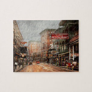 Stad - New Orleans - Kijk naar St Charles Ave 1910 Legpuzzel