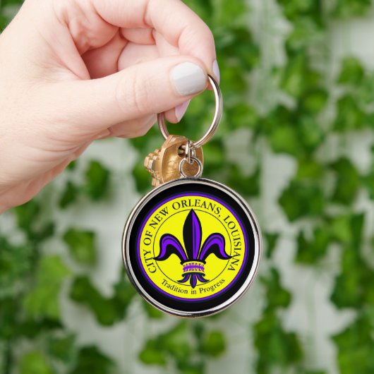 Stad New Orleans, LA Fleur de Lis Sleutelhanger (Hand)