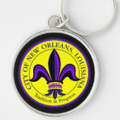 Stad New Orleans, LA Fleur de Lis Sleutelhanger (Voorkant)