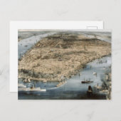  stad New York 1850-1860 Briefkaart (Voorkant / Achterkant)