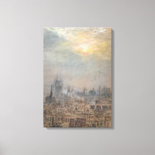 stad New York (door Glenn Cooper Henshaw) Canvas Afdruk