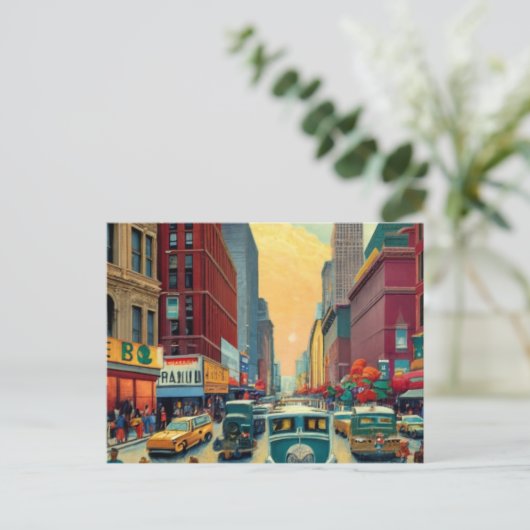 Stad New York Feestdagenkaart (Staand voorkant)