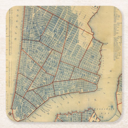 Stad New York Kartonnen Onderzetters (Voorkant)