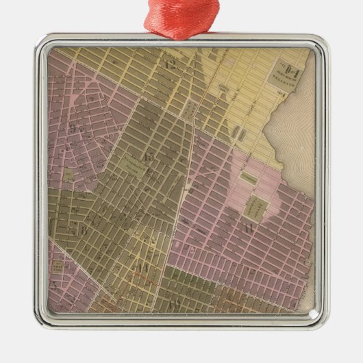 Stad New York Metalen Ornament (Voorkant)