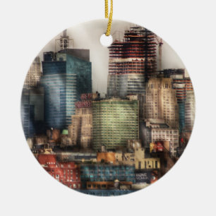 Stad - New York Skyscrapers - hoboken nj Keramisch Ornament