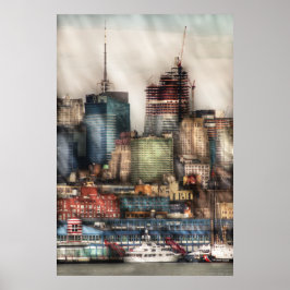 Stad - New York Skyscrapers - hoboken nj Poster