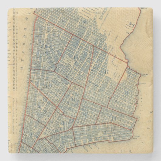Stad New York Stenen Onderzetter (Voorkant)