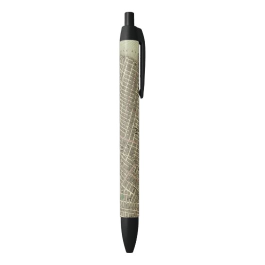 stad New York Zwarte Inkt Pen (Achterkant (Verticaal))