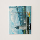 Stad - Newport RI - de vuurtoren van Newport Legpuzzel (Verticaal)