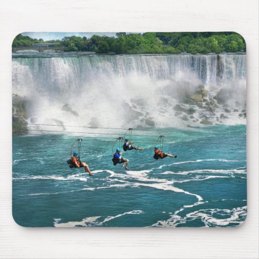 Stad - Niagara NY - Vliegend over de Niagara Muismat (Voorkant)
