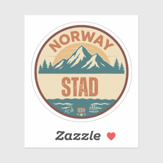 Stad, Noorwegen Norway Sticker (Vel)