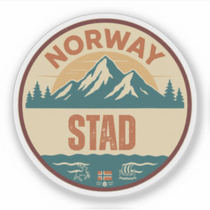Stad, Noorwegen Norway Sticker
