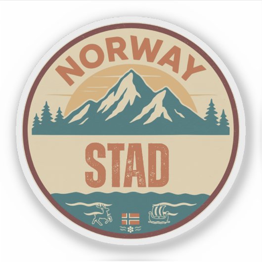 Stad, Noorwegen Norway Sticker (Voorkant)