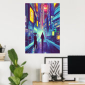 Stad Nova Lux | AI Art Poster (Thuiskantoor)