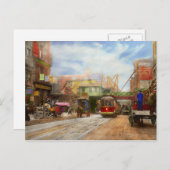 Stad - NY - Broadway op Canal St. 1913 Briefkaart (Voorkant / Achterkant)