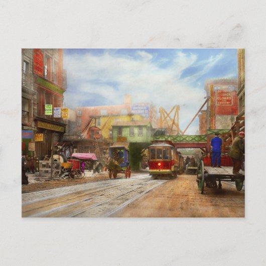 Stad - NY - Broadway op Canal St. 1913 Briefkaart (Voorkant)