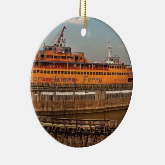 Stad - NY - De Staten Island Ferry Keramisch Ornament (Rechts)