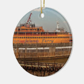 Stad - NY - De Staten Island Ferry Keramisch Ornament (Links)