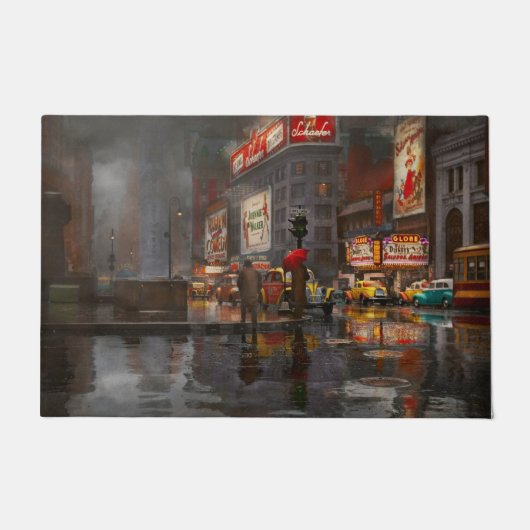 Stad - NY - Een regenachtige dag in New York City  Deurmat (Voorkant)