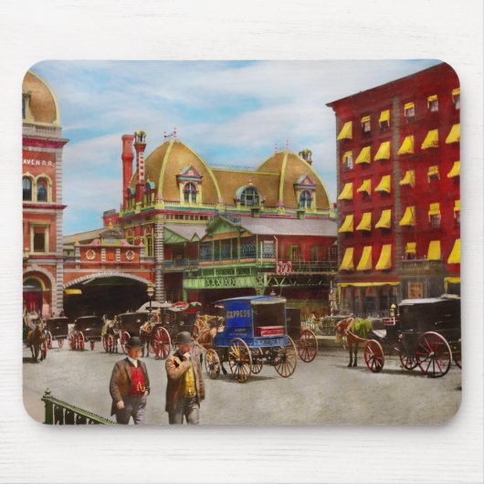 Stad - NY - Het Grand Central Depot 1890 Muismat (Voorkant)