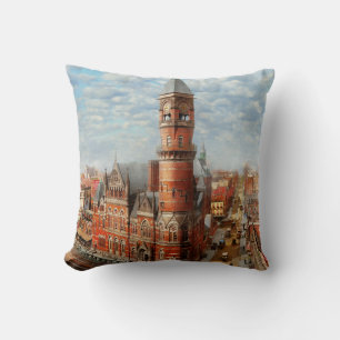 Stad - NY - Jefferson Market Court House 1905 Kussen