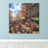 Stad - NY - Smaak van Italië 1900 Canvas Afdruk (Insitu (Houten vloer))