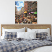 Stad - NY - Smaak van Italië 1900 Canvas Afdruk (Insitu (Slaapkamer))