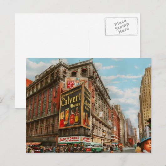 Stad - NY - Tastee en Macy's 1942 Briefkaart (Voorkant / Achterkant)