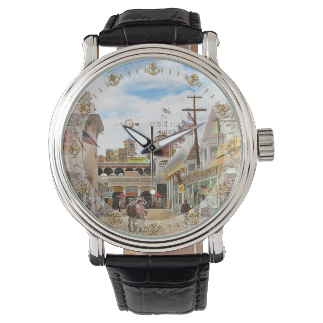 Stad - NY - The Great Steeplechase 1903 Horloge (Voorkant)
