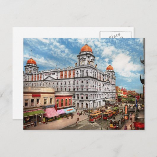 Stad - NY - The Short-living Grand Central 1900 Briefkaart (Voorkant / Achterkant)