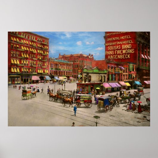 Stad - NY - Toekomstige locatie van de Flatiron 18 Poster (Voorkant)