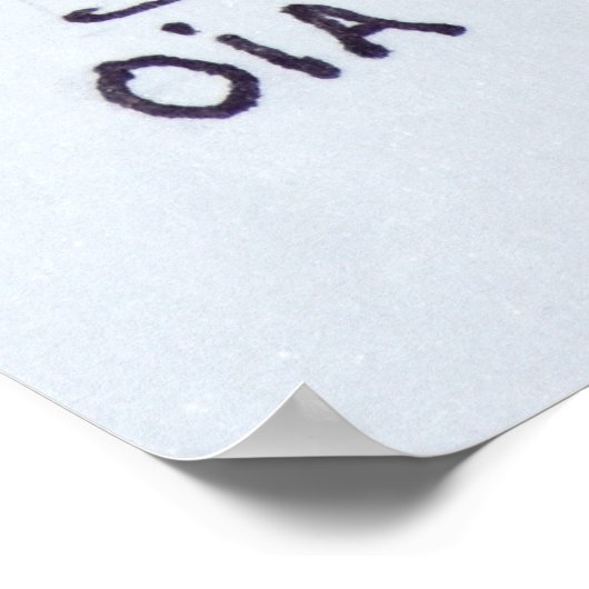 Stad Oia | eiland Santorini, Griekenland Poster (Hoek)