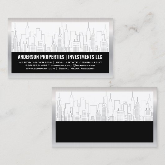 Stad | Onroerend goed Visitekaartje (Voorkant / Achterkant)