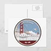 Stad op de baai, San Francisco California Briefkaart (Voorkant / Achterkant)
