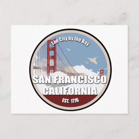 Stad op de baai, San Francisco California Briefkaart (Voorkant)