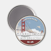 Stad op de baai, San Francisco California Magneet (Voorkant / Achterkant)