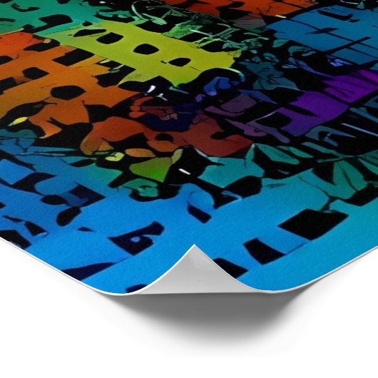 Stad op de heuvel poster (Hoek)