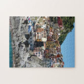 stad op klif legpuzzel (Horizontaal)