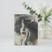 Stad op mijn Geest Vrouw Briefkaart (Staand voorkant)