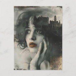Stad op mijn Geest Vrouw Briefkaart