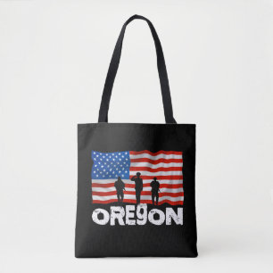 Stad Oregon Amerikaanse vlag Tote Bag