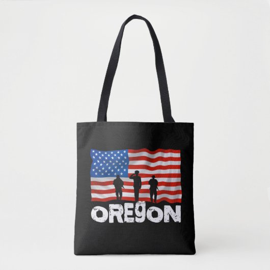 Stad Oregon Amerikaanse vlag Tote Bag (Voorkant)