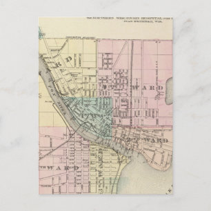 Stad Oshkosh, provincie Winnebago Co Briefkaart