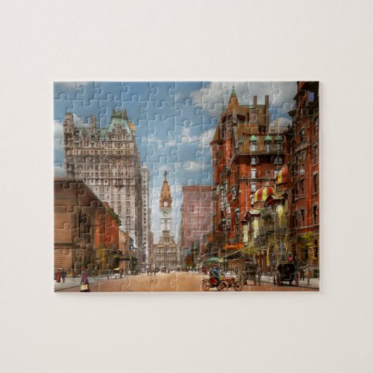 Stad - PA Philadelphia - Broad Street 1905 Legpuzzel (Horizontaal)