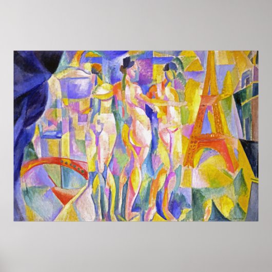 Stad Parijs door Robert Delaunay - Abstracte kunst Poster (Voorkant)