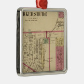Stad Parkersburg, West Virginia Metalen Ornament (Rechts)