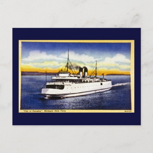 Stad Petoskey, Michigan State Ferry Briefkaart (Voorkant)