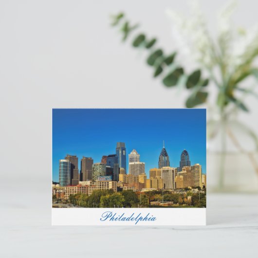 Stad Philadelphia Briefkaart (Staand voorkant)
