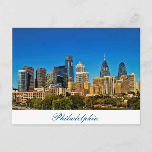 Stad Philadelphia Briefkaart (Voorkant)